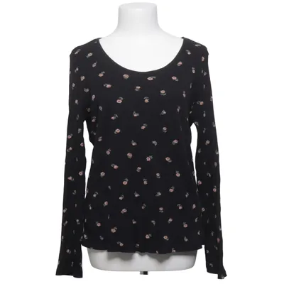 Langærmet t-shirt (Sort, Flerfarvet) fra Jean Pascale Bomuld, Elastan