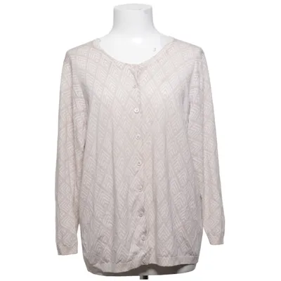 Cardigan (Beige, Wit) van Rena Marx Wol