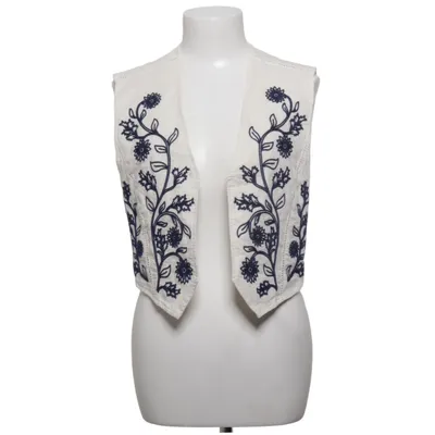 Gilet (Beige, Blauw) van Reserved Katoen, Linnen, Polyester