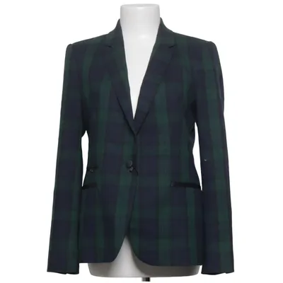 Blazer (Bleu, Vert) de Zara Basic Élasthane, Polyester, Viscose