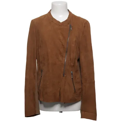 Bikerjack (Bruin) van Elton Katoen, Polyester, Suède