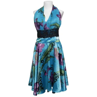 Halterneck-kjole (Blå, Flerfarvet) fra Fashion Wave Polyester