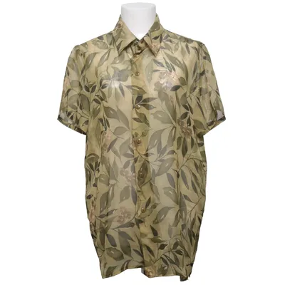 Short sleeve shirt (Green, Multicolored) from Dressbarn Polyester