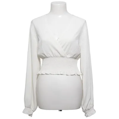 Blouse (Wit) van Gina Tricot Elastaan, Polyester