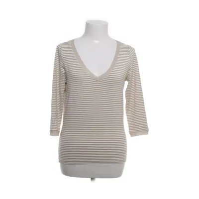 Top (Brown, White) from MaxMara Elastane, Nylon, Polyester, Viscose