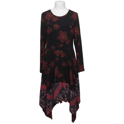 Jurk (Zwart, Rood) van Desigual Elastaan, Metallvezel, Polyester, Viscose