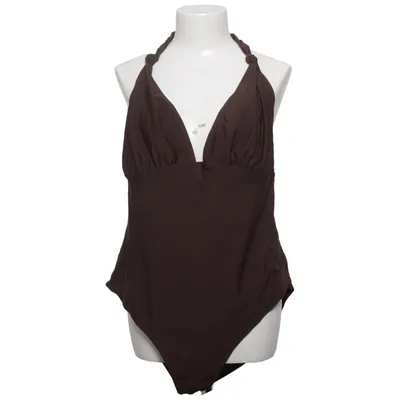 Maillot de bain une pièce (Marron) de Boohoo Élasthane, Polyamide, Polyester