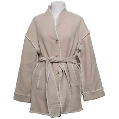 Frakke (Beige) fra Neo Noir Polyester, Uld