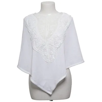 Poncho (Hvid) fra KappAhl Elastan, Polyester