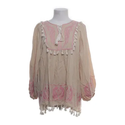 Pussy bow blouse (Beige, Pink) from Chicwish Cotton