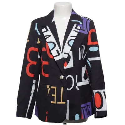 Blazer (Noir, Multicolore) de La Blanche Coton, Viscose