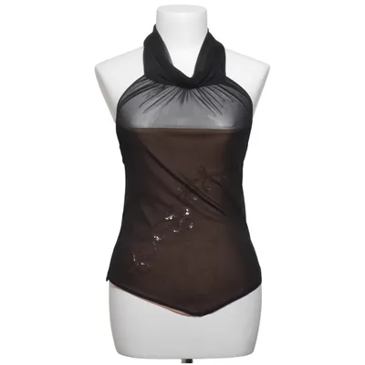 Neckholder Top (Schwarz, Beige) von Orna Farho