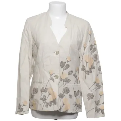 Blazer (Beige, Multicolore) de Oui Set Acétate, Coton
