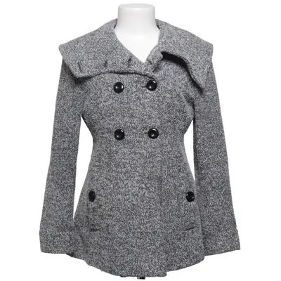 Coat (Black, White) from Coconuda Viscose, Wool