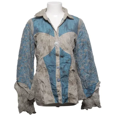 Chemise (Bleu, Gris) de Bottega Coton, Polyester, Viscose