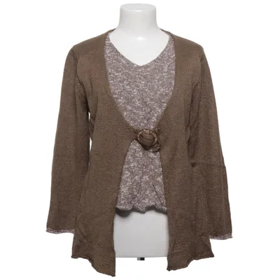 Cardigan (Grøn, Beige) fra Signature Experience Akryl, Bomuld, Polyamid, Polyester