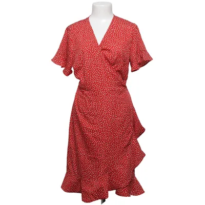 Wikkeljurk (Rood, Wit) van Vero Moda Gerecycled polyester