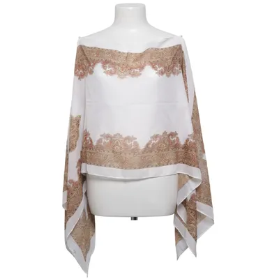 Poncho (Blanc, Marron) de Zhen Qing Polyester