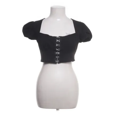 Crop top (Zwart) van Boohoo Elastaan, Polyester