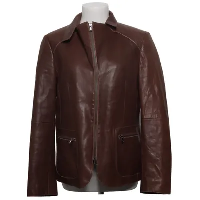 Läderjacka (Brun) från Yorn Skinn, Polyester, Viskos
