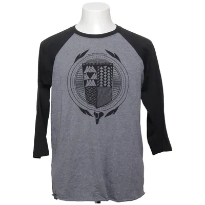 Maillot de baseball (Gris, Noir) de Next Level Apparel Coton, Polyester, Viscose