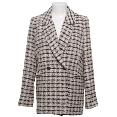 Blazer (Beige, Noir) de Anine Bing Coton, Fibre métallique, Polyester, Viscose