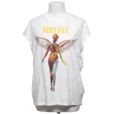 T-shirt (Vit, Flerfärgad) från Nirvana Ekologisk bomull