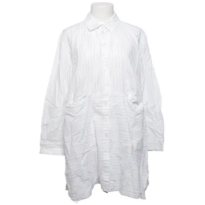 Skjortekjole (Hvid, Blå) fra Zara Denim Bomuld