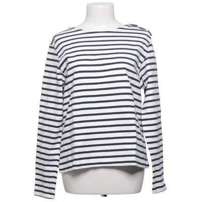 Langærmet t-shirt (Hvid, Blå) fra Petit Bateau Bomuld