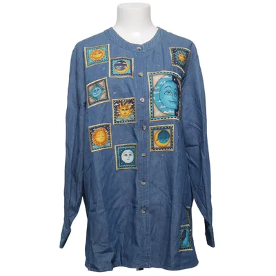 Denim jacket (Blue, Multicolored) from The Quacker Factory Cotton