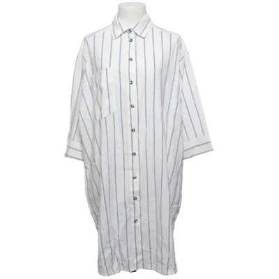 Shirt dress (White, Blue) from Basic Apparel Cotton, Viscose