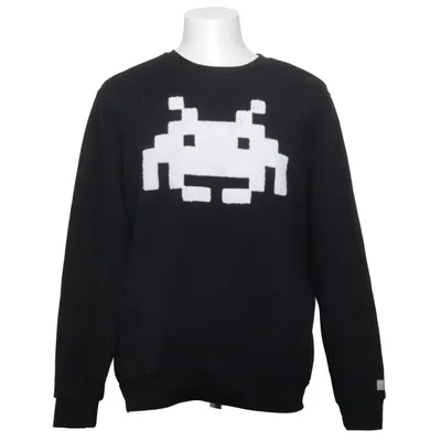 Sweatshirt (Black, White) from Space Invaders Cotton, Polyester
