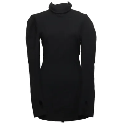 Robe à col roulé (Noir) de H&M Studio Élasthane, Polyester, Viscose, Coton