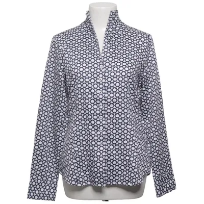 Blouse (Blue, White) from Eterna Cotton