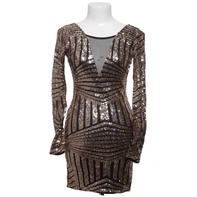 Cocktail dress (Black, Gold) from Fashion Nova Elastane, Polyamide, Polyester