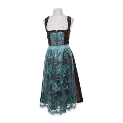 Dirndl (Marron, Bleu) de Rose-Dirndl Polyamide, Polyester