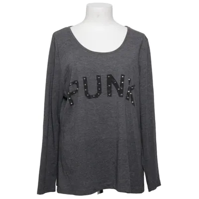 Långärmad t-shirt (Grå) från Sheego Trend Bomull, Polyester