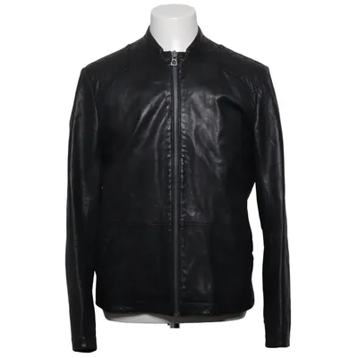 Leren jack (Zwart) van Hugo Boss