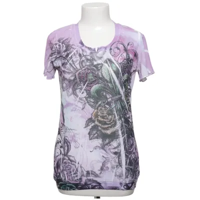 T-shirt (Lilla, Hvid, Flerfarvet) fra Elléa Paris Elastan, Polyester