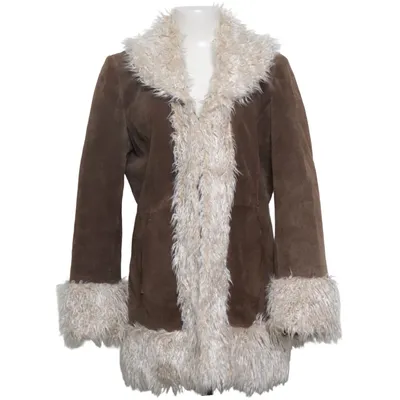 Shearling jas (Bruin, Wit) van Petroff