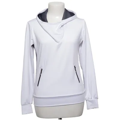 Sweat à capuche (Blanc, Noir) de Basbleu Élasthane, Polyester