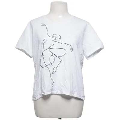 T-shirt (White, Black) from Stradivarius Cotton