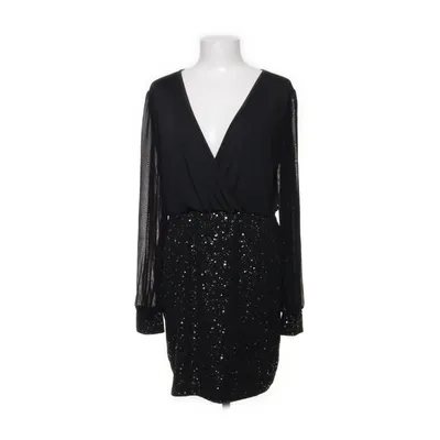 Cocktailklänning (Svart, Silverfärgad) Elastan, Polyester