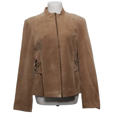Leather jacket (Brown) from Sormet Leather, Polyester
