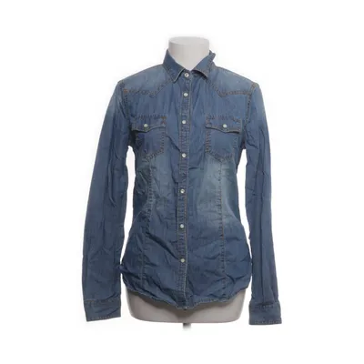 Denim blouse (Blauw) van Benetton Jeans Katoen