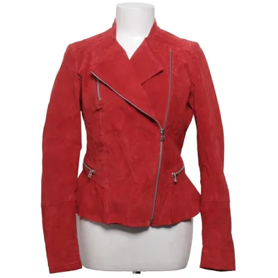 Bikerjacke (Rot) von Yessica Leder