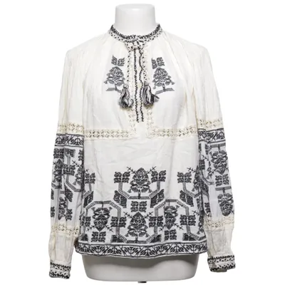 Blouse (Beige, Black) from Antik Batik Cotton
