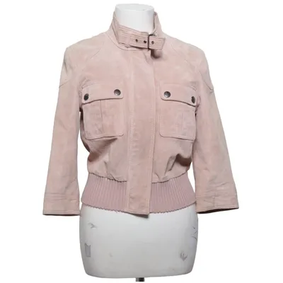 Läderjacka (Beige) från Hallhuber Bomull, Skinn, Polyester
