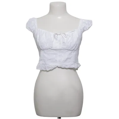 Crop top (Wit) van Hollister Katoen, Polyester