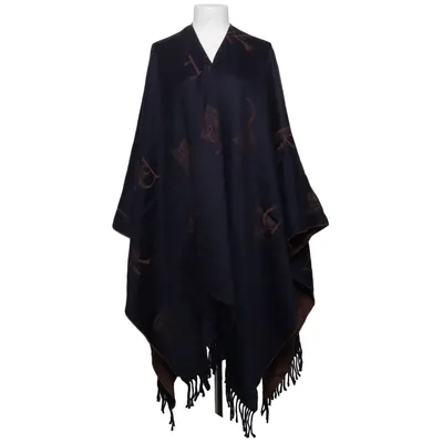 Poncho (Blau, Braun) von Peter James Wolle